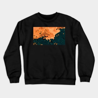 Gold Geometric Landscape Crewneck Sweatshirt